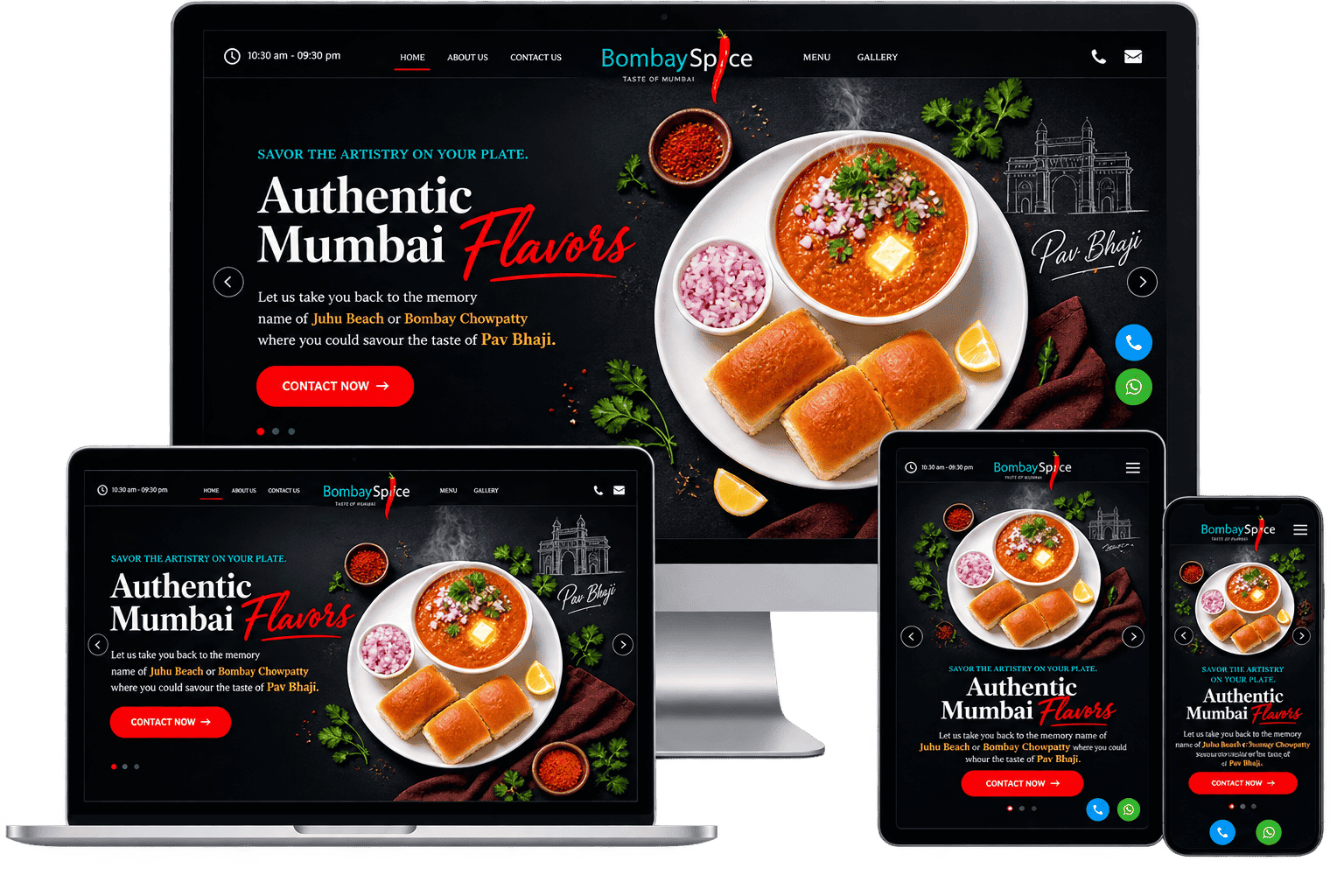 Bombay Spice Cafe Restaurant Website